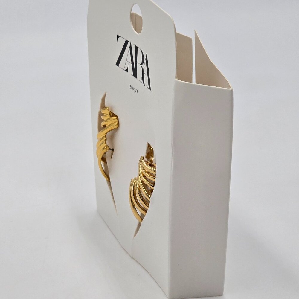 Zara - Gold Ear Cuff Earrings - NWT - Picture 5 of 14